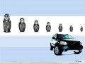 Volvo Xc90 and russian dolls wallpaper