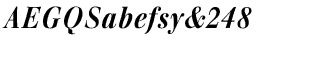 Serif fonts T-Y: Walburn Bold Italic