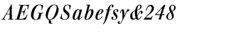 Serif fonts T-Y: Walburn Italic