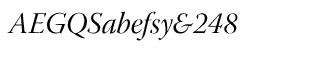 Serif fonts: Warnock Pro Italic Display