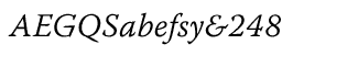 Serif fonts T-Y: Warnock Pro Light Italic Caption