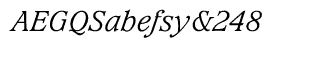 Serif fonts T-Y: Waverly Light Italic