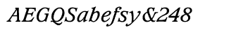 Serif fonts T-Y: Waverly Medium Italic