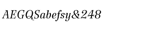 Serif fonts T-Y: Wilke 56 Italic