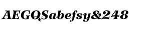 Serif fonts T-Y: Wilke 96 Black Italic