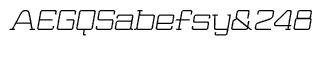 Futuristic fonts P-Z: Wired Serif Italic