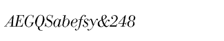 Serif fonts T-Y: WTC Our Bodoni Light Italic