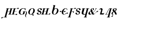 Retro fonts M-Z: Xodus Italic